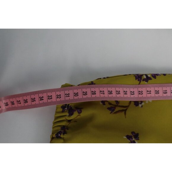 APT9 Mustard -purple Floral with Button Front & Elastic Hem Size PL - Picture 8 of 8
